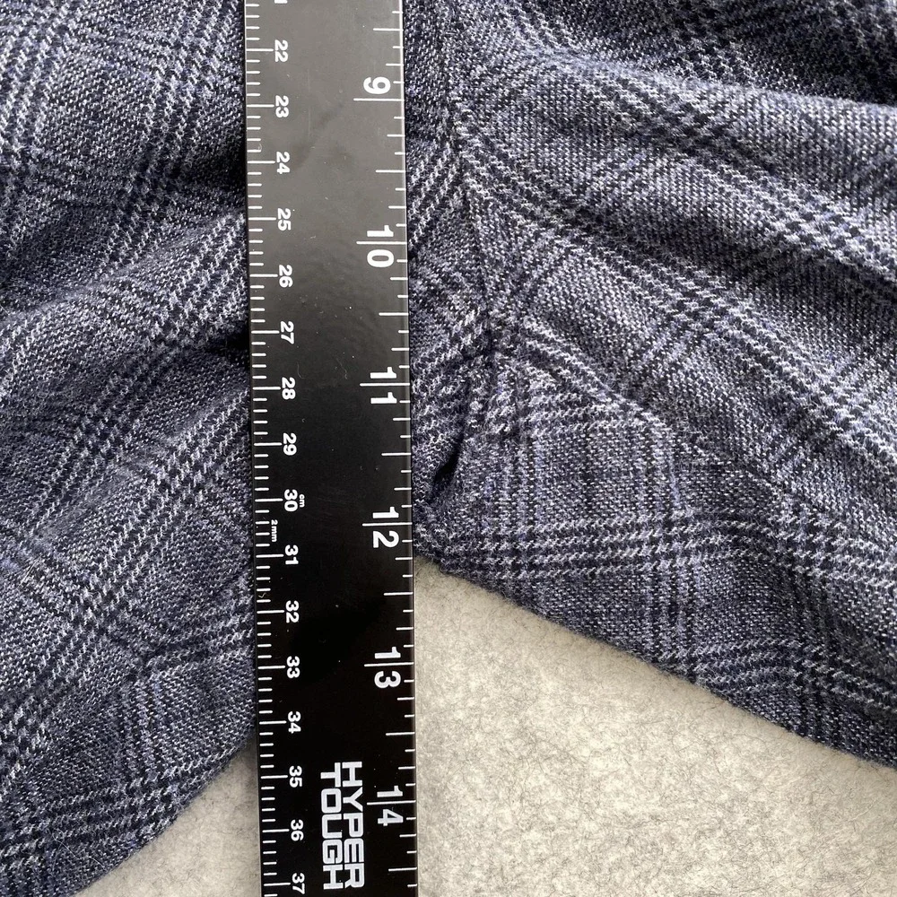 J.Crew Pants Mens 36x30 (37x29) Blue 770 Straight Check Chino Stretch Tweed